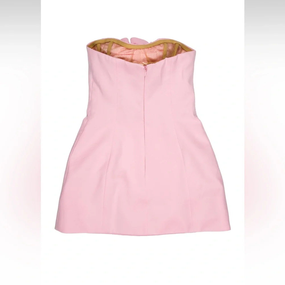 Magda Butrym Pink floral Strapless mini dress- size 2 - Picture 2 of 5
